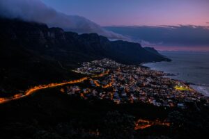 Night in Cape town, from the Lions head mointains